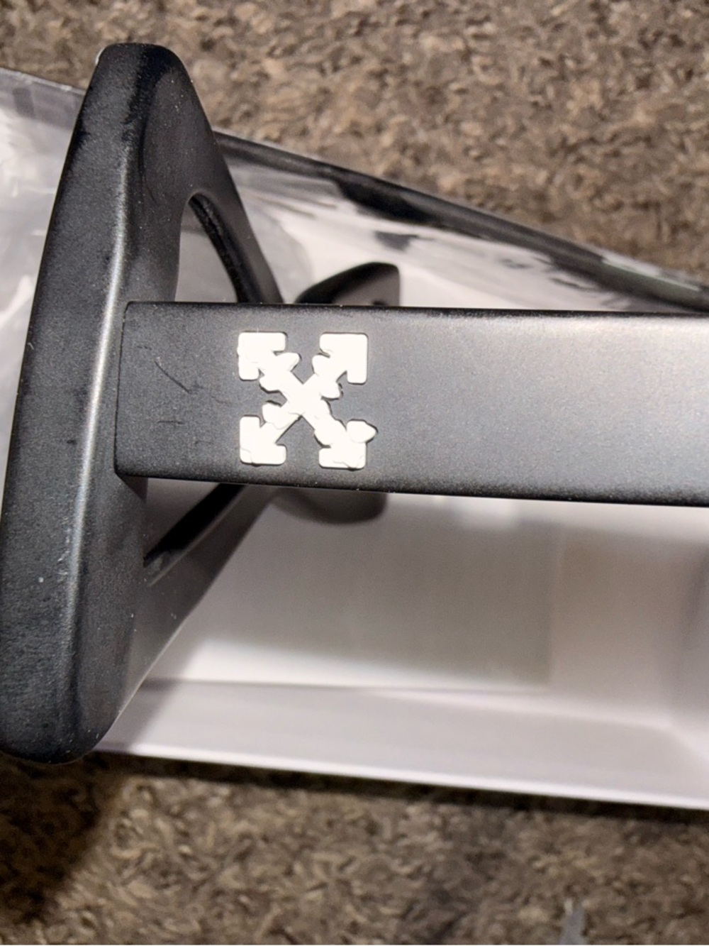 NEW! OFF-WHITE NASHVILLE BLACK/WHITE GREY AUTHENTIC SUNGLASSES - Picture 5 of 12